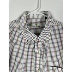Alan Flusser Multicolor Plaid Long Sleeve Button Up 100% Cotton Size XL
